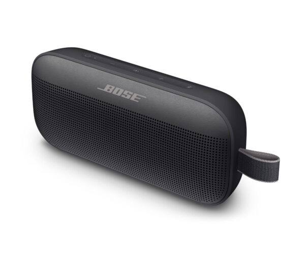 This is a Black Bose SoundLink FlexGen 2 portable speaker