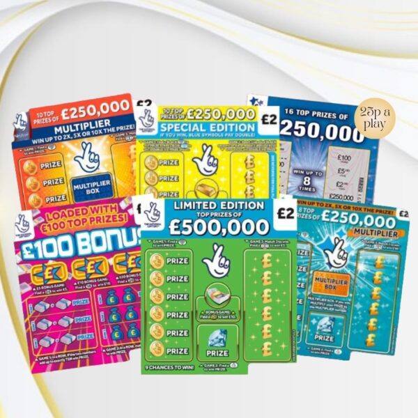 Win an £100 Scratch Card Bundle for 25p Plus Instant Wins!