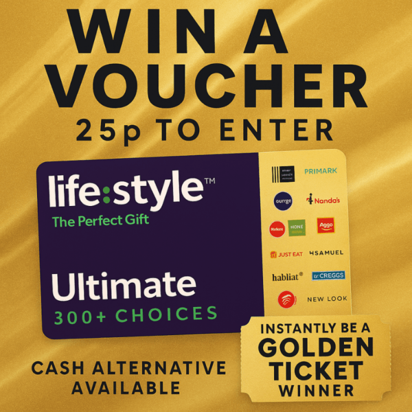 Win a £100 Gift Voucher for 25p!
